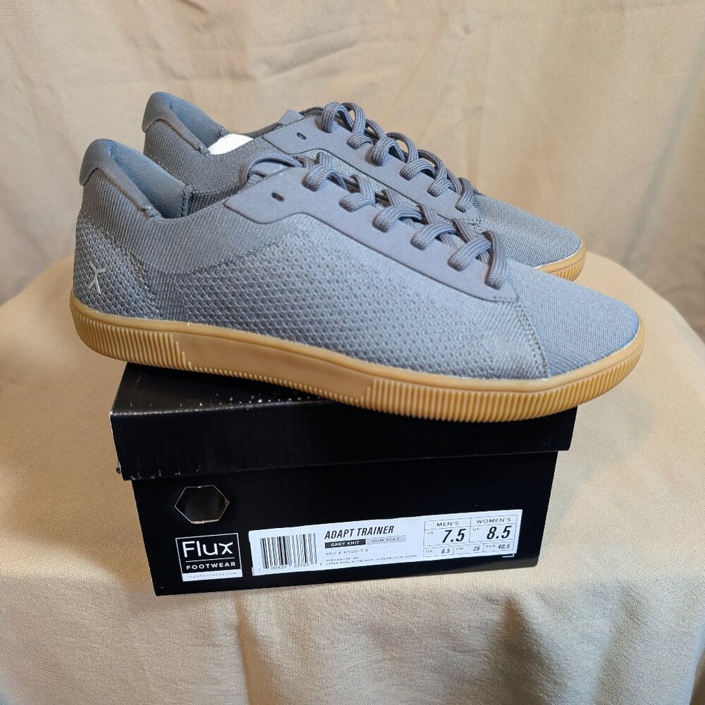 New in box - Flux Adapt Trainer Gray/Gum W8.5, M7.5, Eu40.5